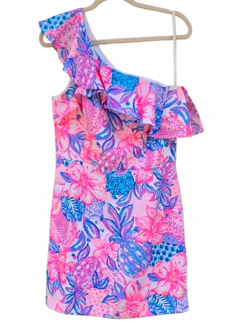 Lilly Pulitzer Kipton Romper in Pink Isle Snappy Turtle Size 8 - Picture 6 of 11